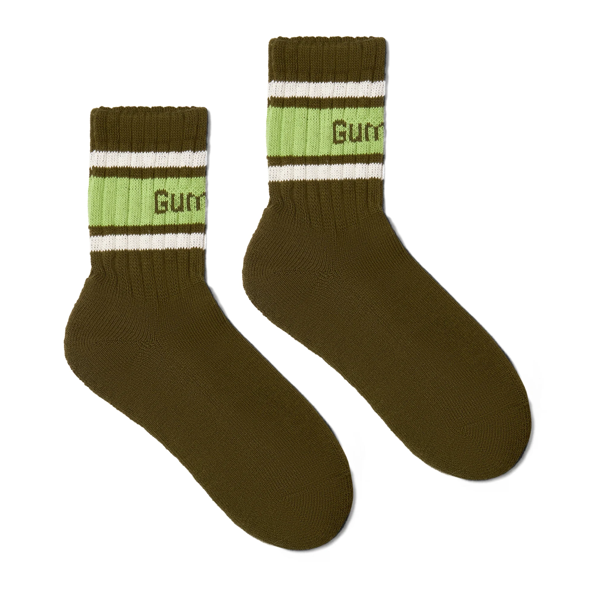 GUM Crew Sock - Women's - Moss & Pistachio - Image 3
