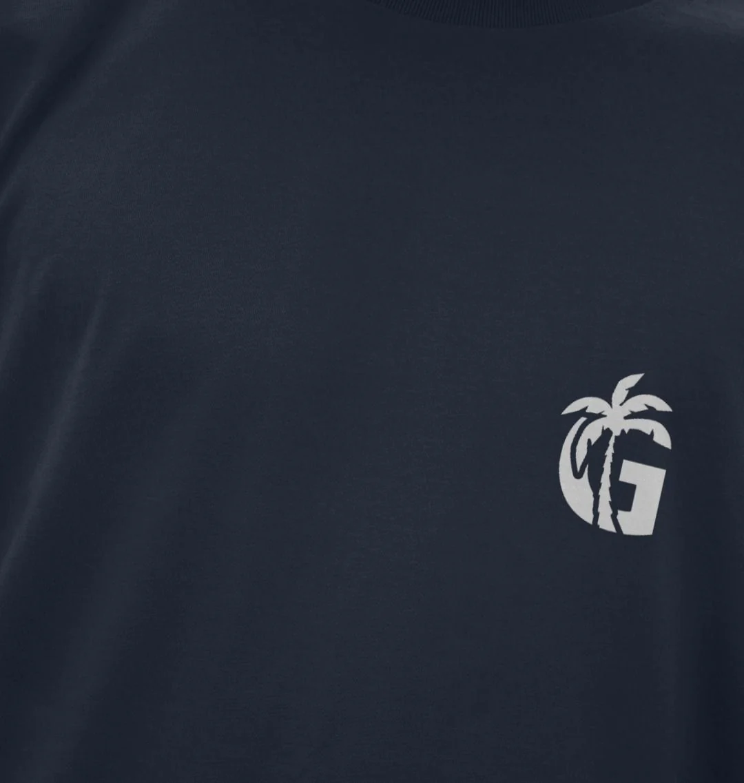 Gumbies G Chest Logo Navy/White - Unisex Organic Cotton T-Shirt - Image 4