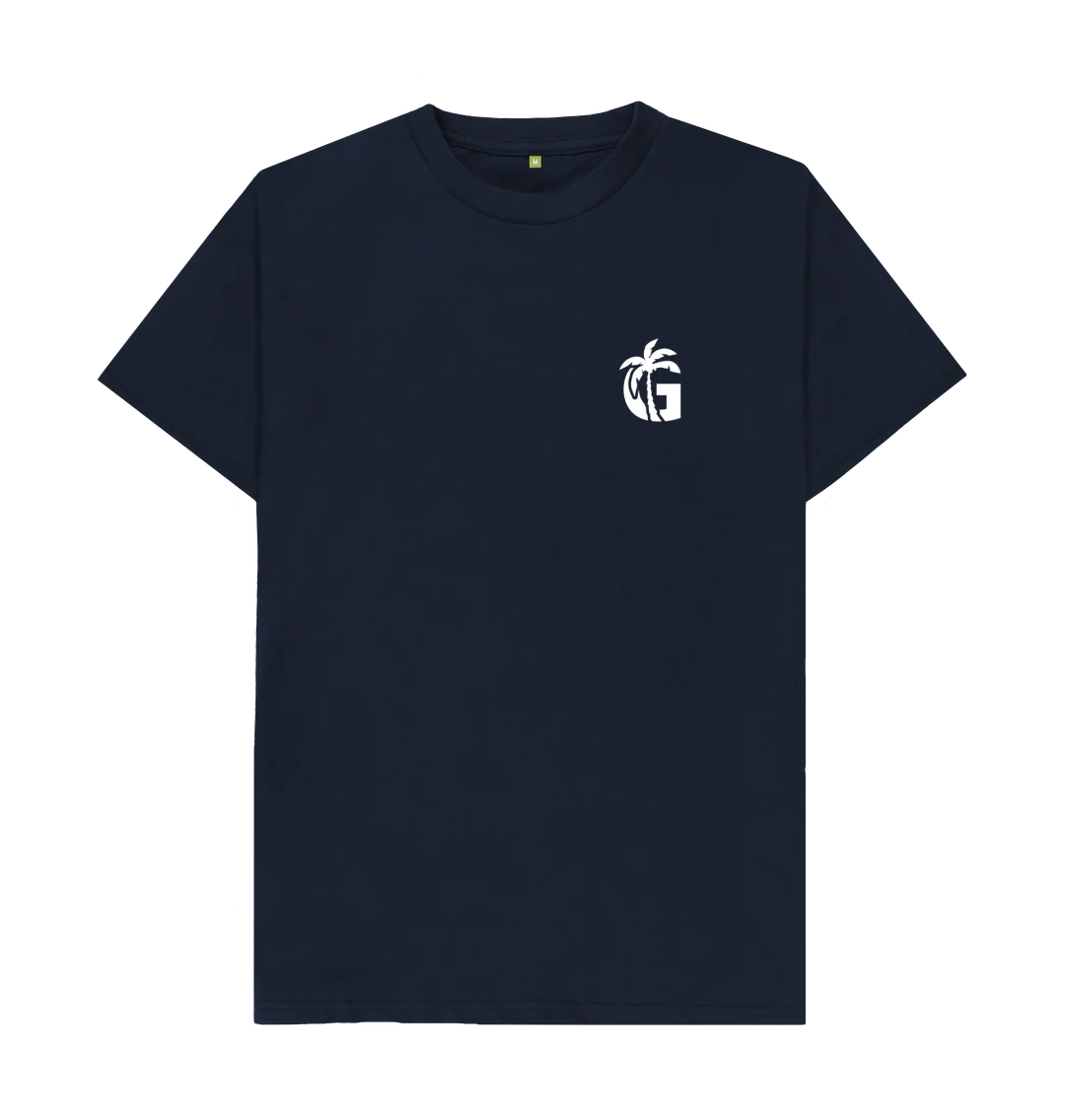 Gumbies G Chest Logo Navy/White - Unisex Organic Cotton T-Shirt - Image 5