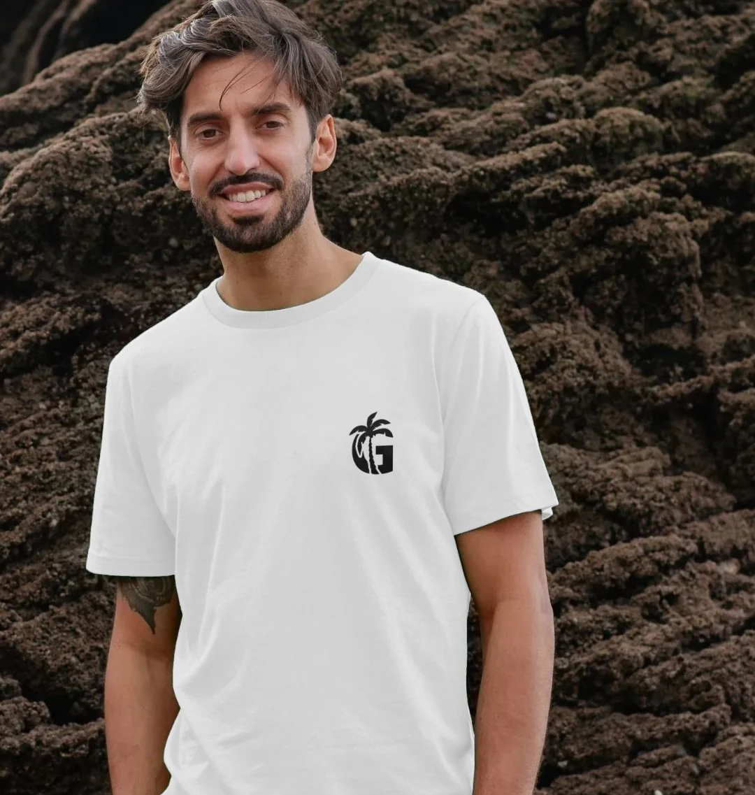 Gumbies G Chest Logo White/Black - Unisex Organic Cotton T-Shirt - Image 3