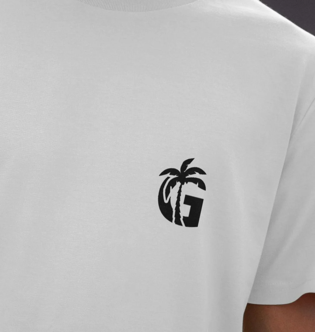 Gumbies G Chest Logo White/Black - Unisex Organic Cotton T-Shirt - Image 4