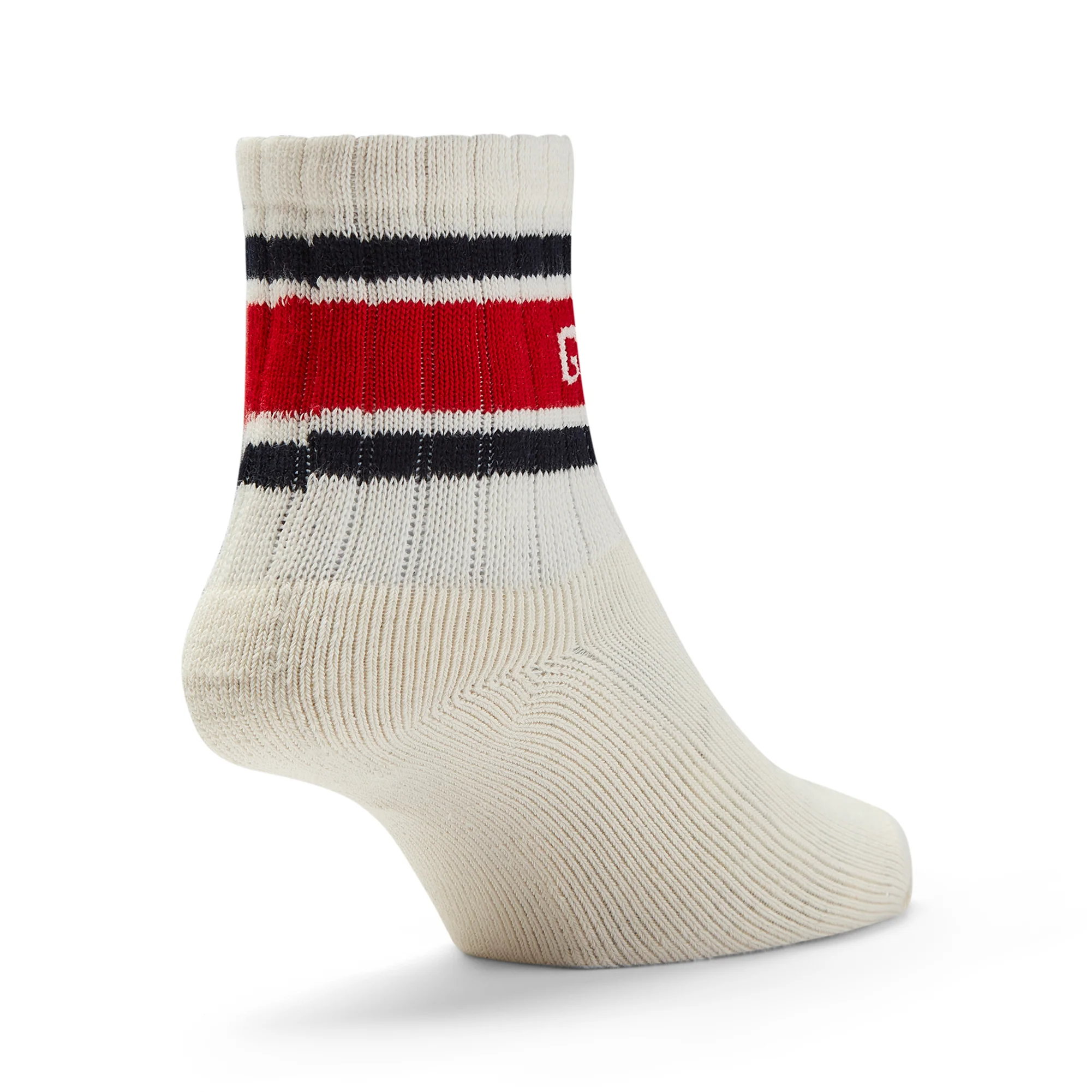GUM Crew Sock - Men's - Cream & Red - Image 6