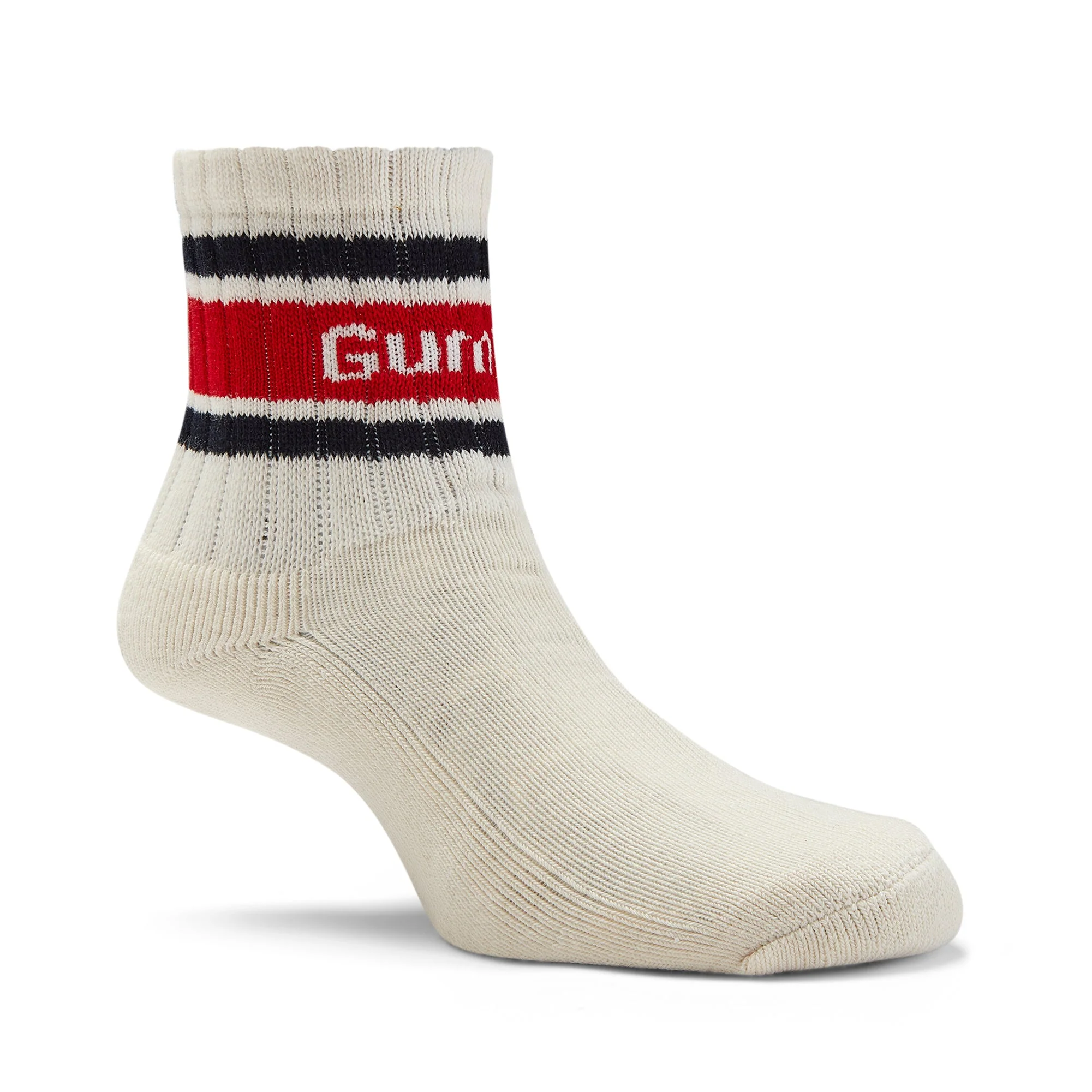 GUM Crew Sock - Women's - Cream & Red - Image 9