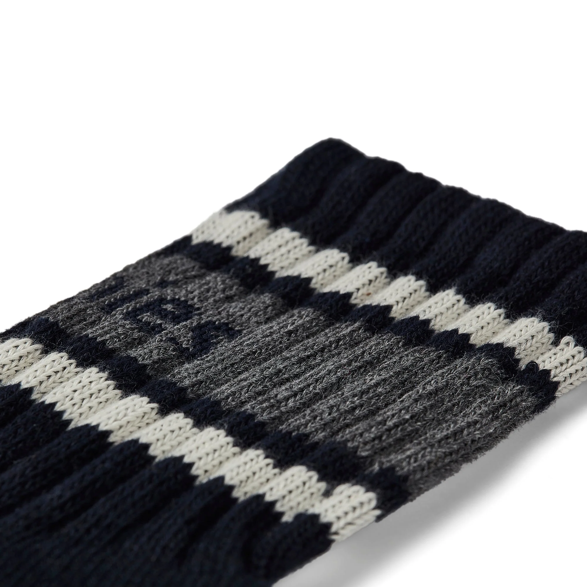 GUM Crew Sock - Women's - Navy & Grey - Image 3
