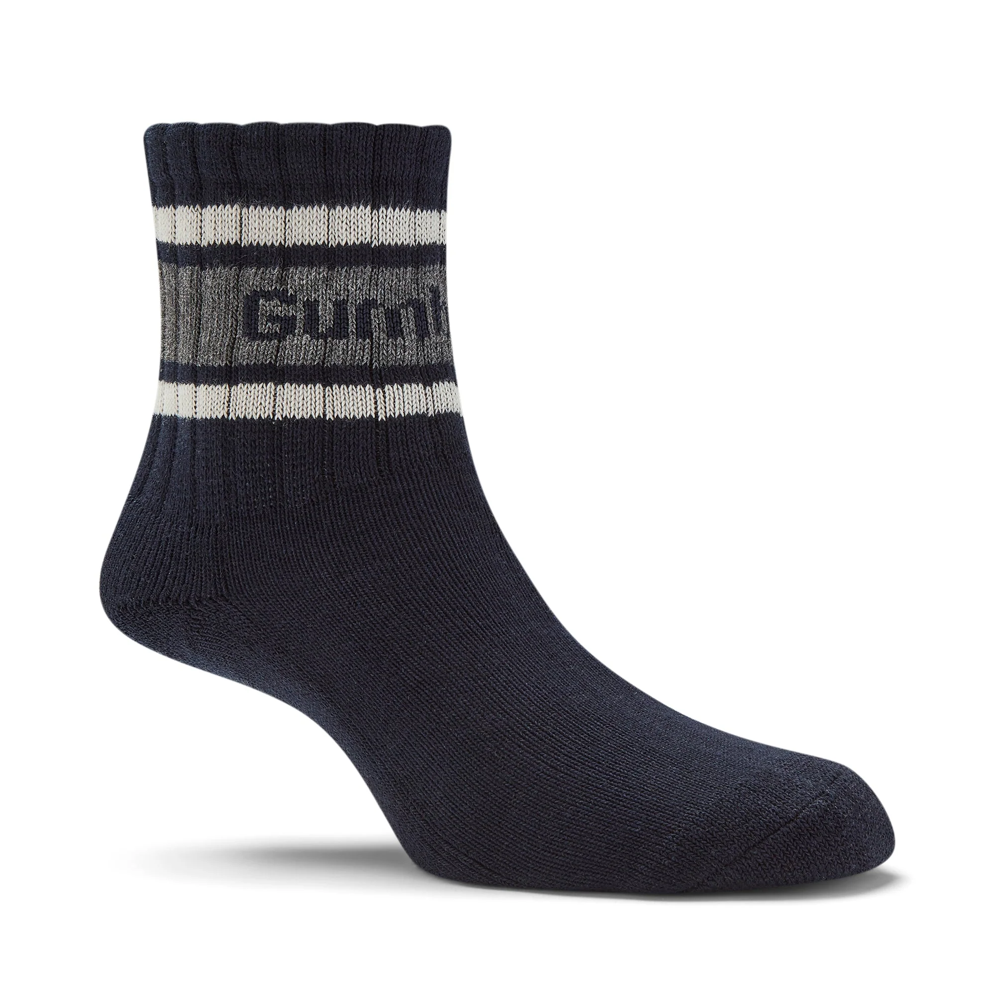 GUM Crew Sock - Women's - Navy & Grey - Image 6