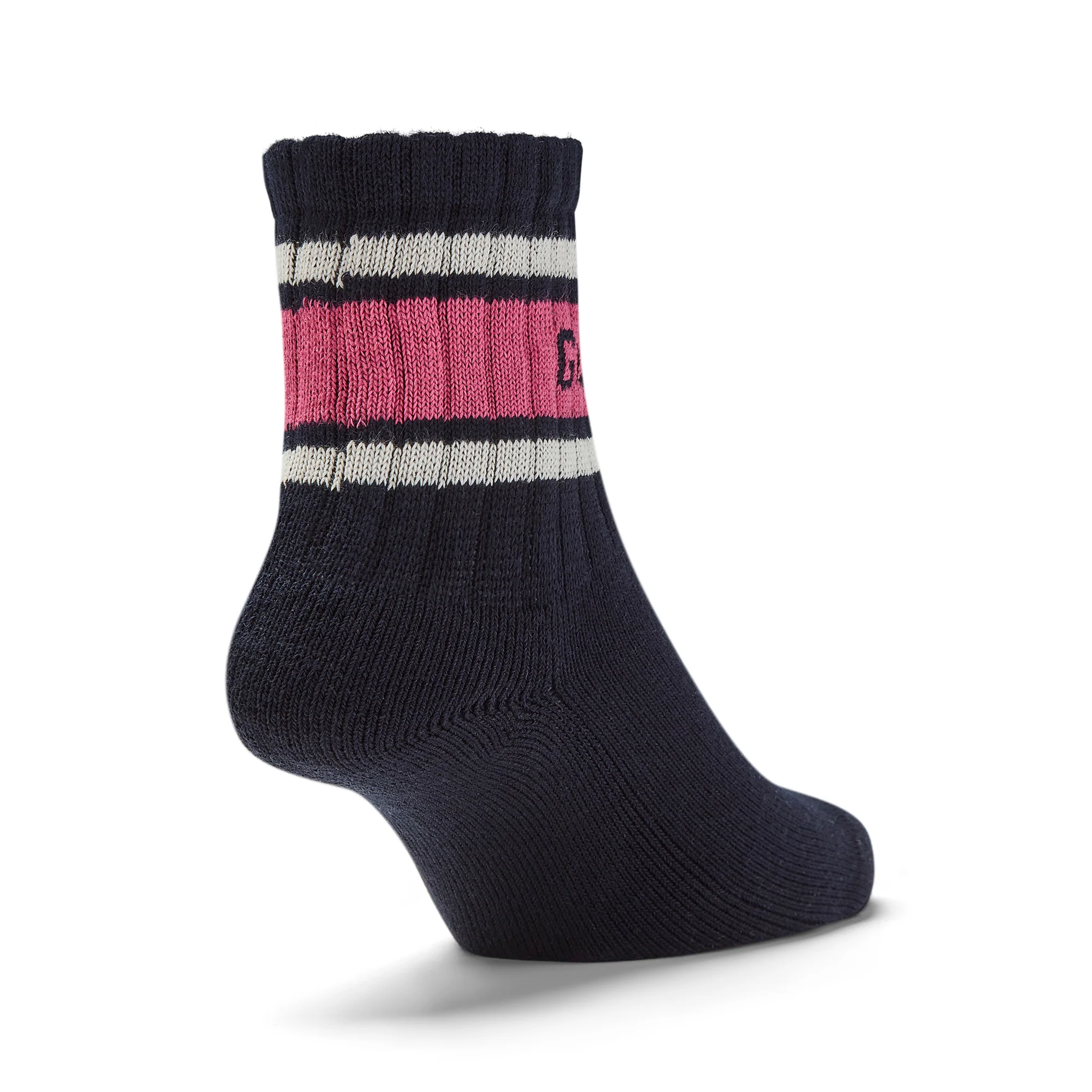 GUM Crew Sock - Women's - Navy & Pink - Image 7