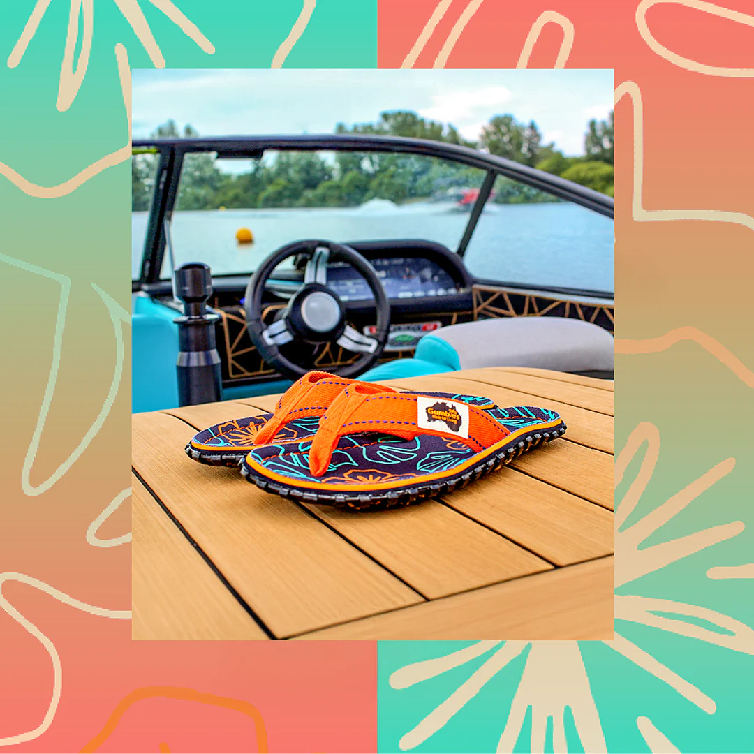 Islander Flip-Flops - Women's - Orange Hibiscus - Image 2