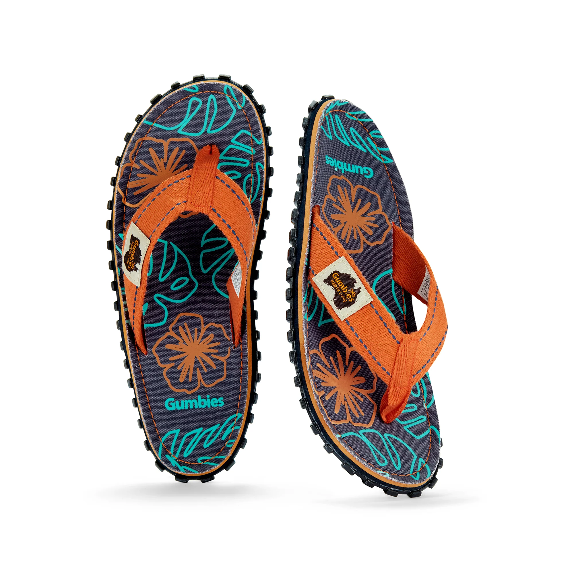 Islander Flip-Flops - Men's - Orange Hibiscus - Image 3