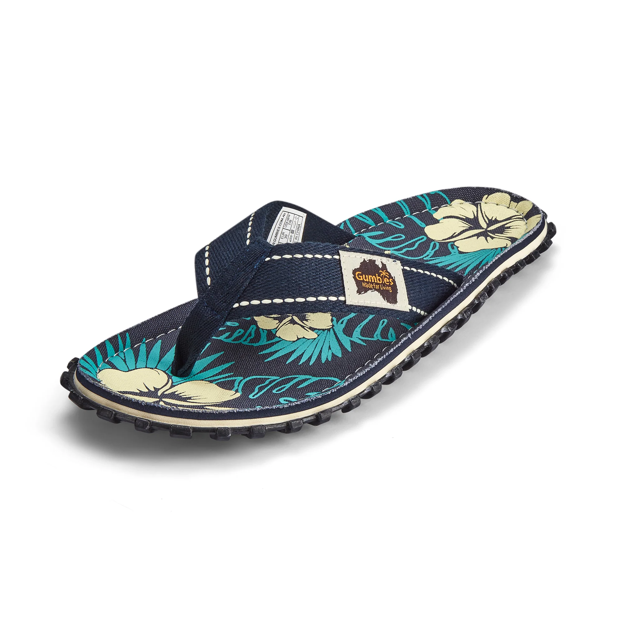 Islander Flip-Flops - Women's - Blue Hibiscus - Image 3