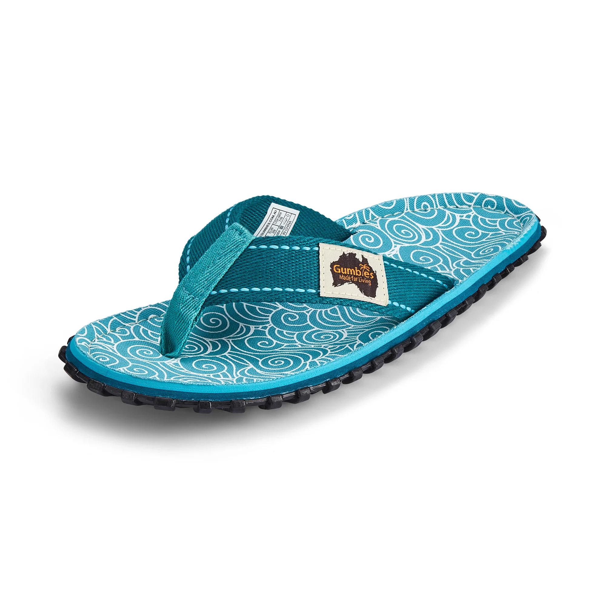 Islander Flip-Flops - Women's - Turquoise Swirls - Image 4